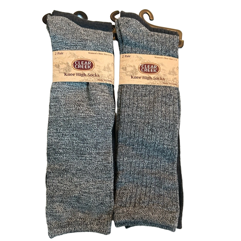 Clear Creek Woman’s Knee High Socks 4 Pairs Size 9 - 11 NWT